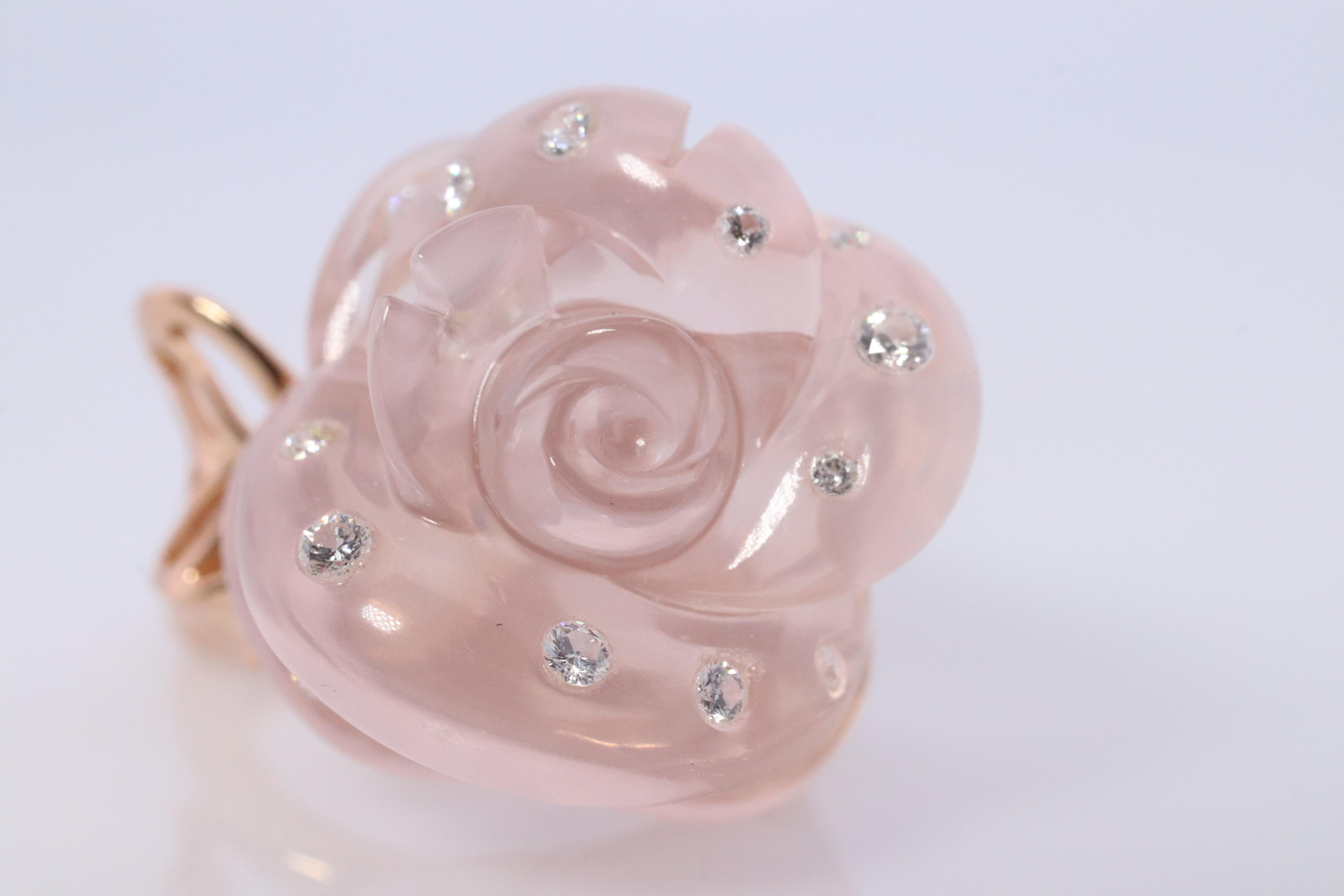 Anello Dior Rose Diamond 18k. Autentico anello Dior Rose Pre Catelan Quartz Diamond. in vendita 5