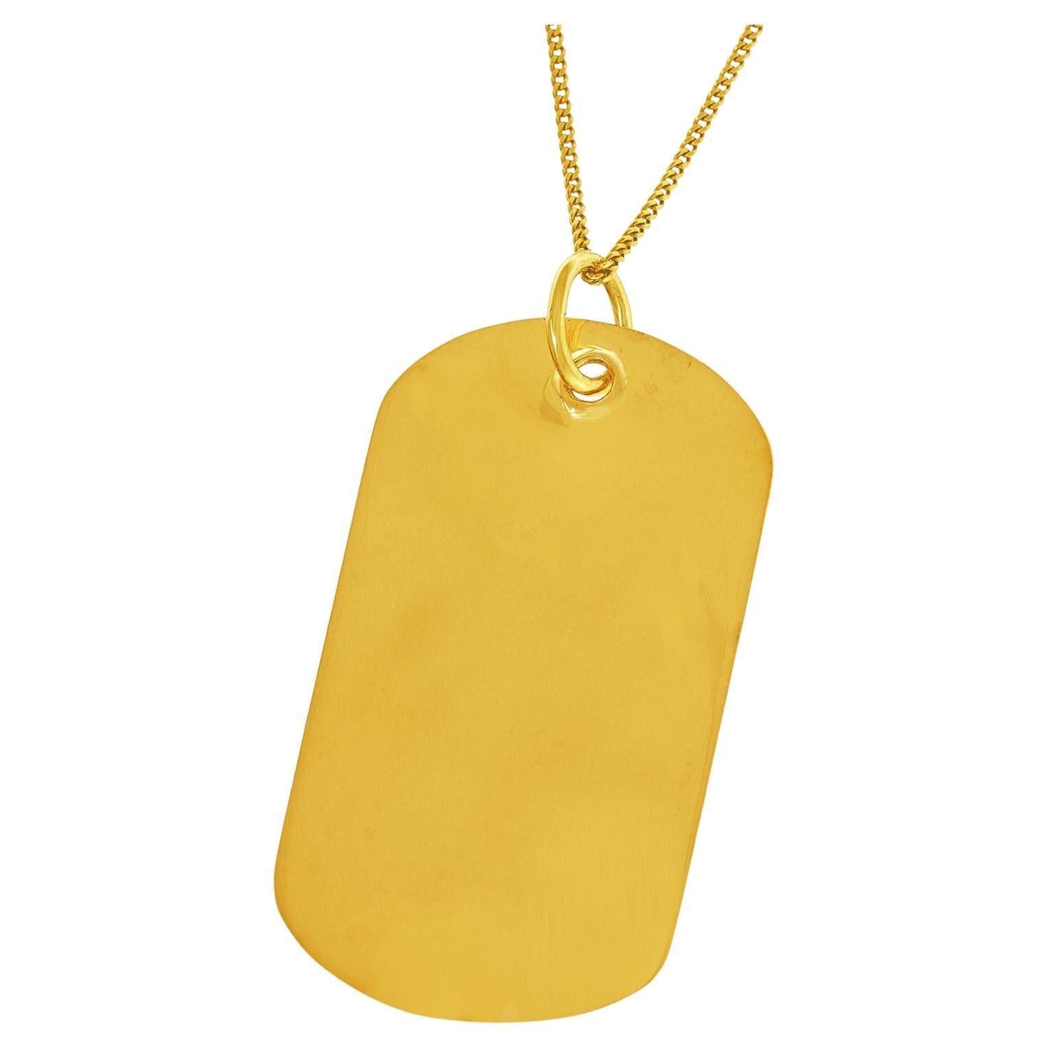 18k Dog Tag