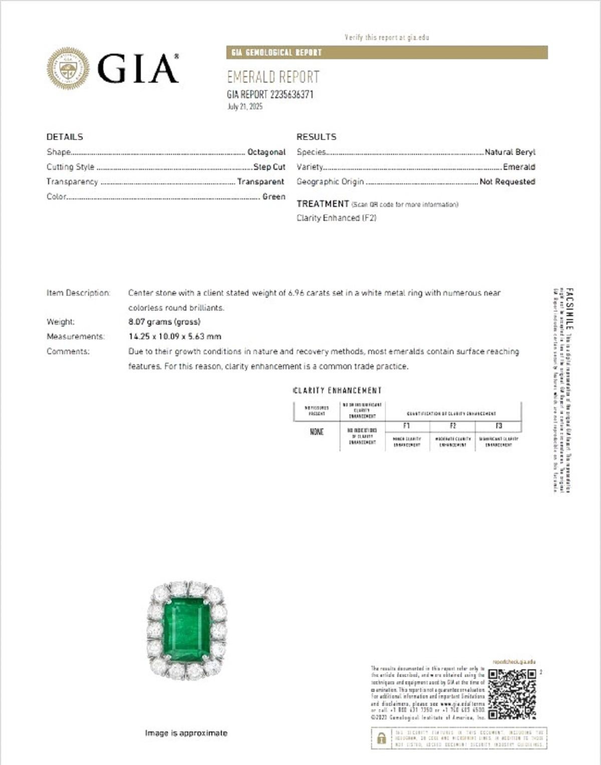 Regency Bague émeraude et diamant 18K en vente