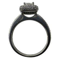 18k Emerald Cut Diamond Engagement Ring