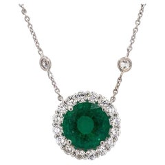 18k Emerald Necklace