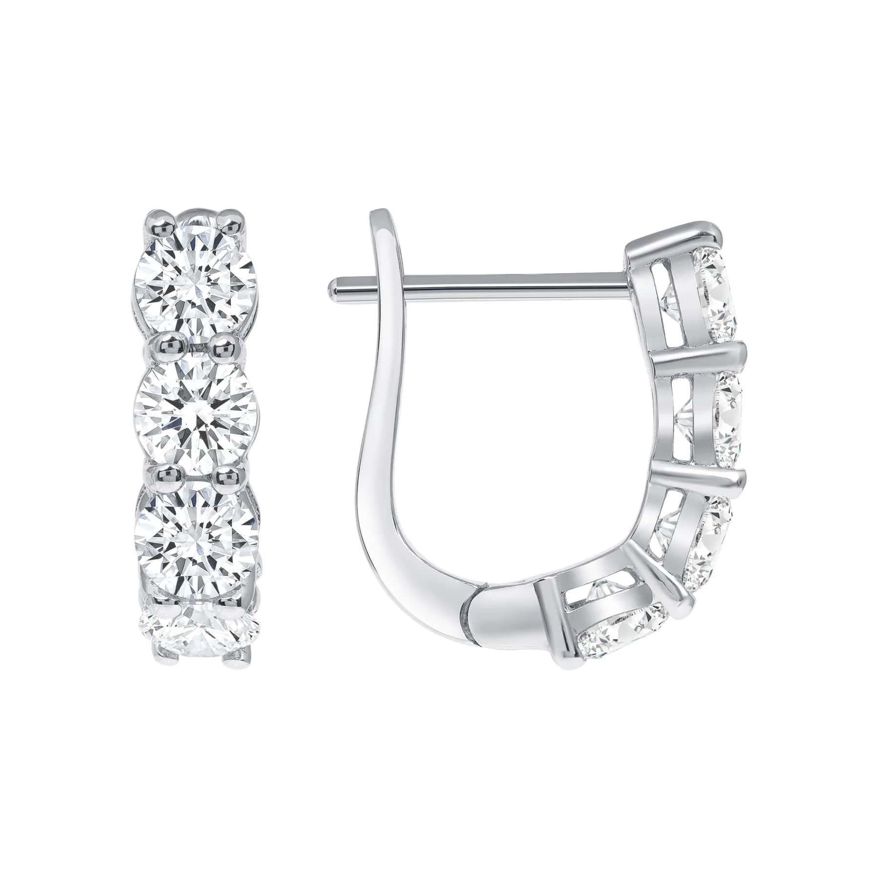 For Sale:  Maria's Diamond Lever Back Earrings 4