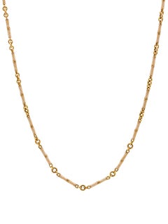 18K and Enamel Bamboo Link Chain Convertible Necklace/Bracelet Set, circa 2000s