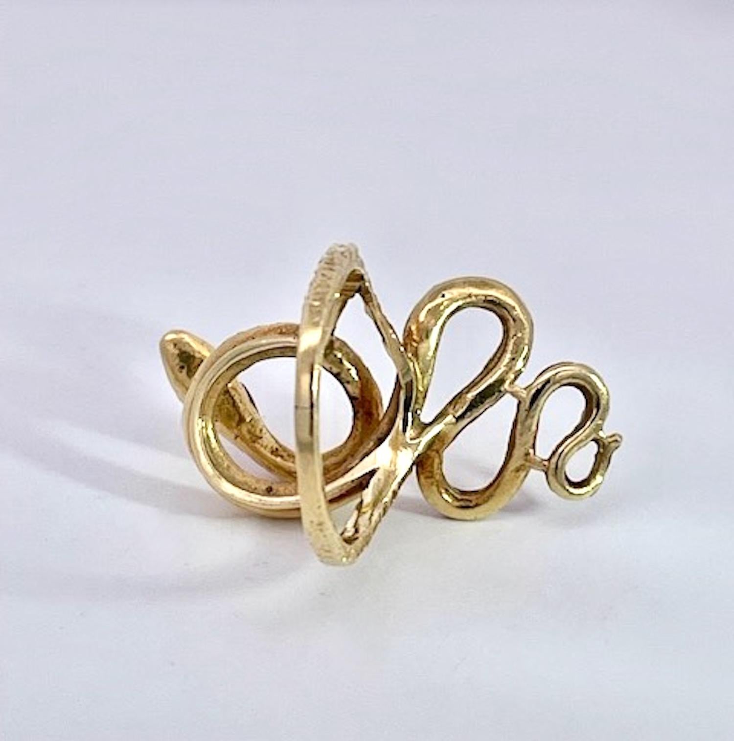 18 Karat Emaille-Schlangenring, Florenz 1961 im Angebot 5