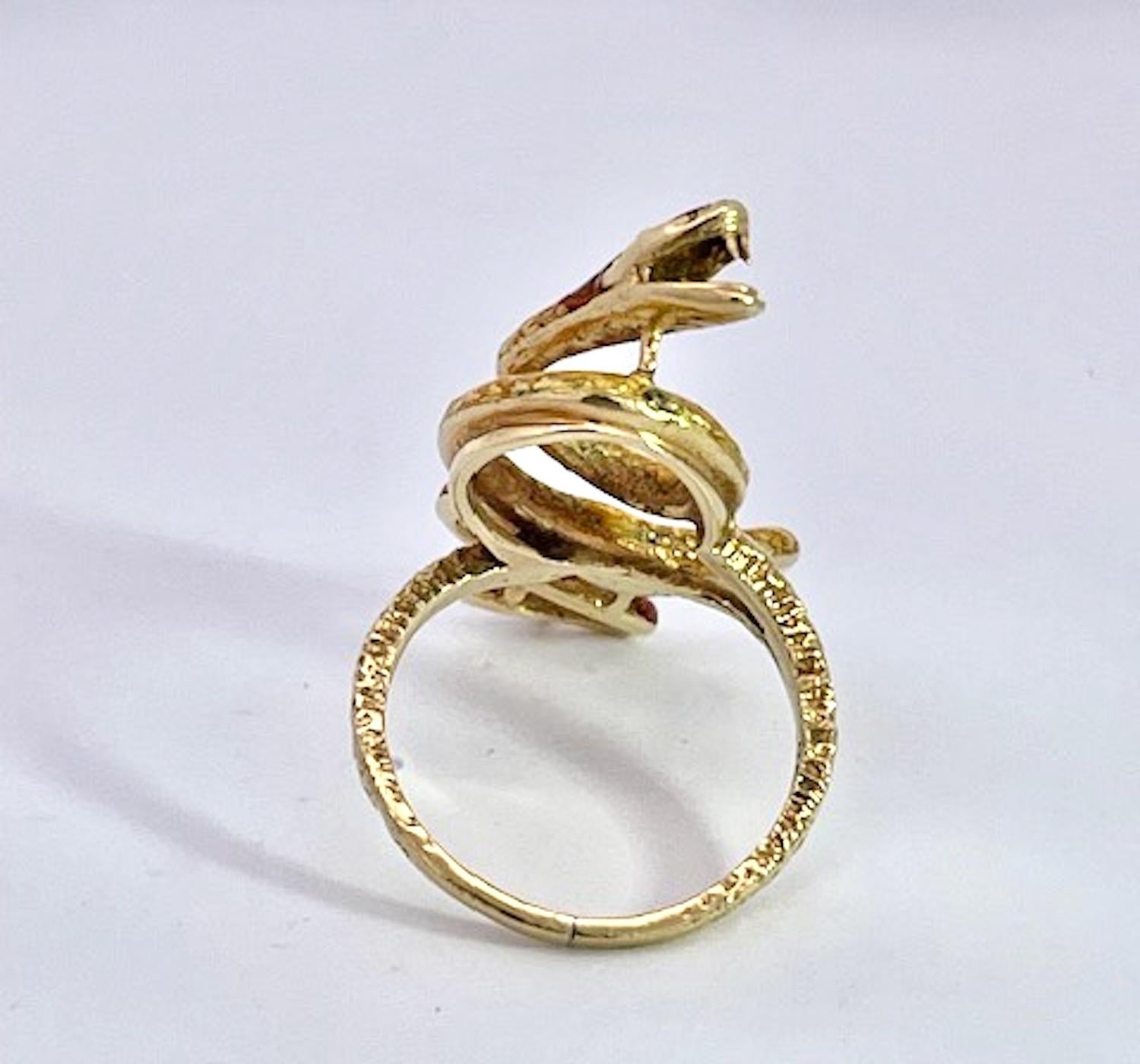 18 Karat Emaille-Schlangenring, Florenz 1961 im Angebot 4