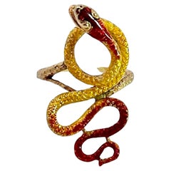 Anello a serpente con smalto 18 carati, Firenze 1961