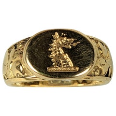 Anello con drago inglese a 18 carati