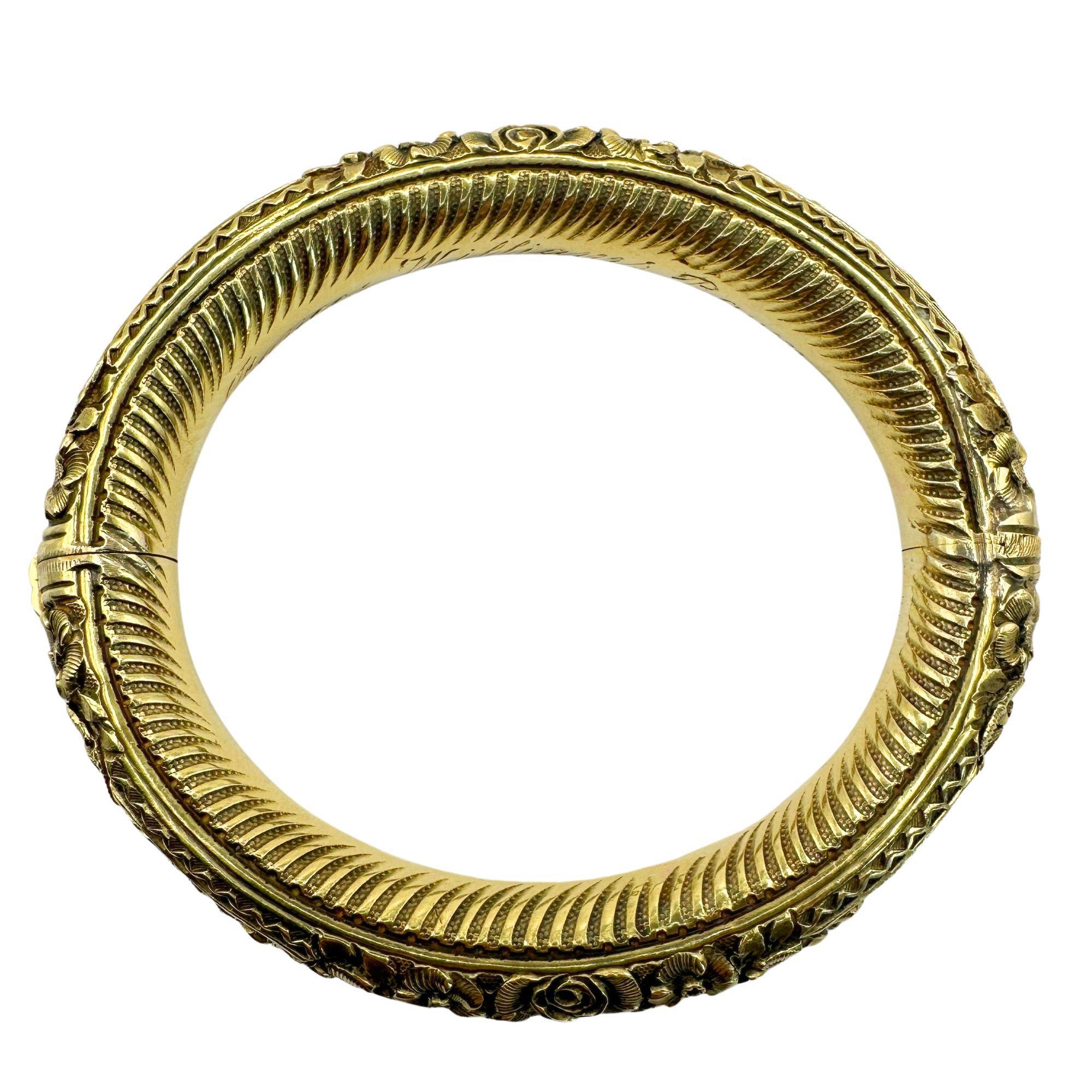 18k Nachlass-Armreif mit floralem Design 2