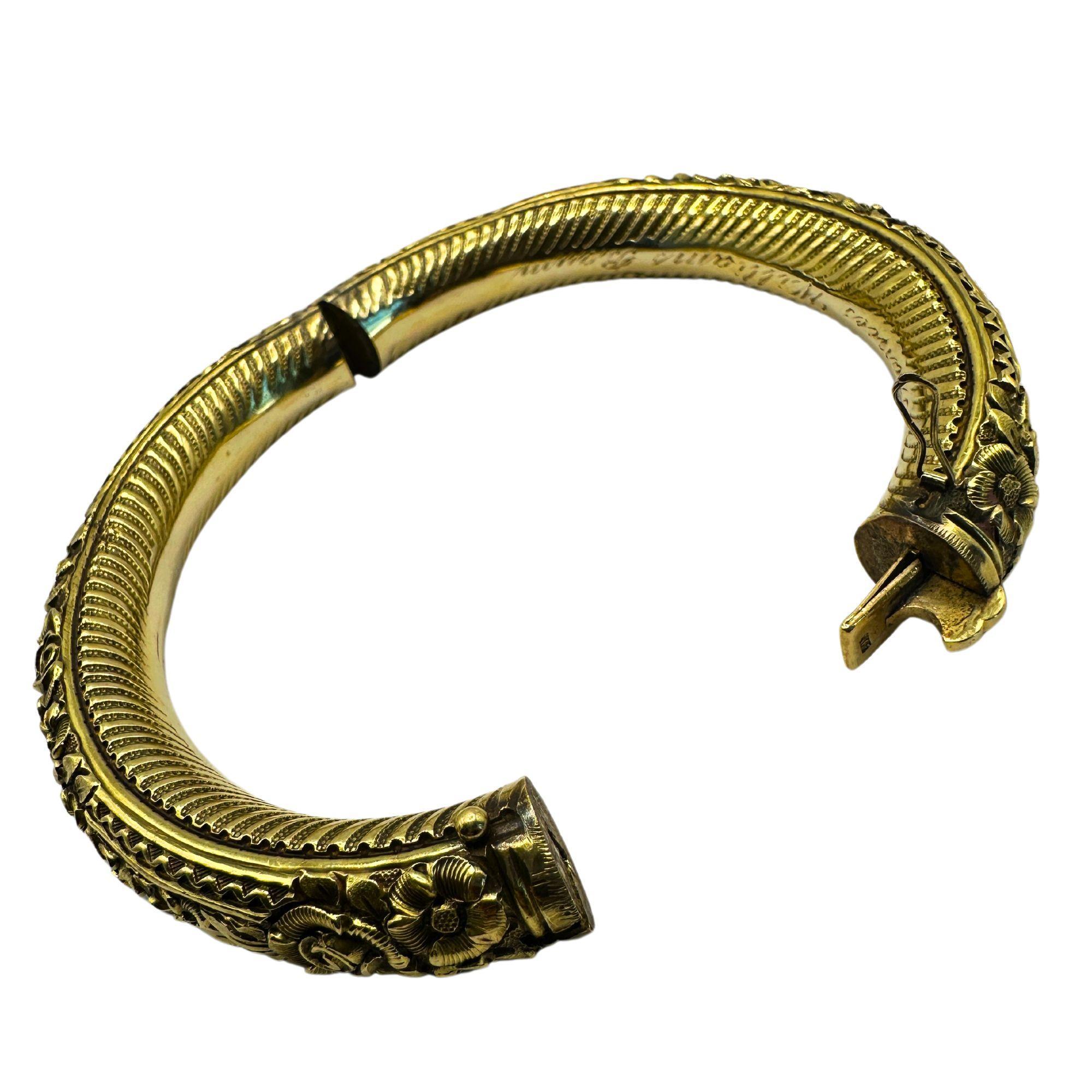 18k Nachlass-Armreif mit floralem Design 4