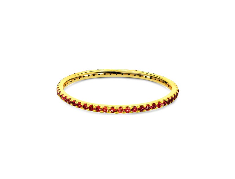 Customizable 18K Eternity Ring Natural Ruby Full Eternity Band Ring ...