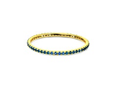 18K Eternity Ring Natural Sapphire Full Eternity Band Ring Stacking EverydayRing