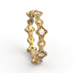 18k Eternity Wedding Diamond Band Made in, Italy