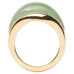 18k Ethical Yellow Gold and Aventurine SU Droplet Ring