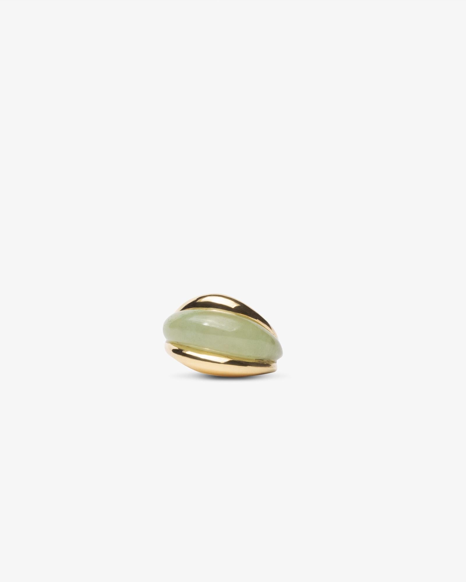 Taille mixte DILHAN Créoles su éthiques en or jaune 18 carats et aventurine en vente