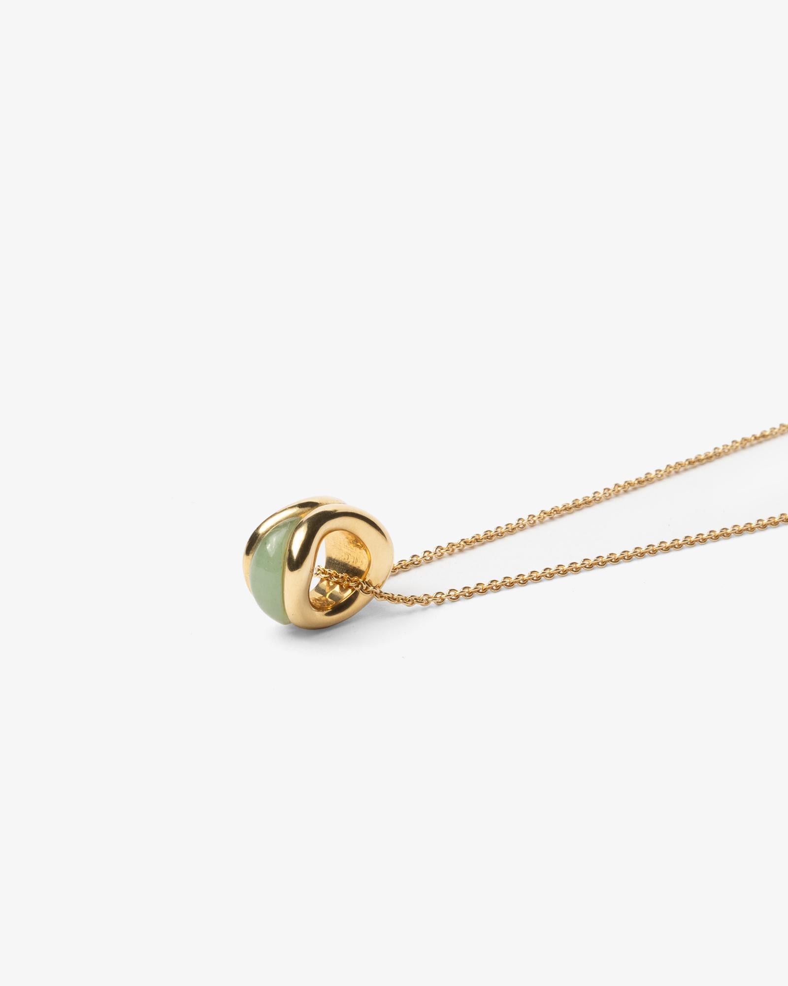 DILHAN Ciondolo a onda SU in oro giallo etico 18k e avventurina Mini In condizioni Nuovo in vendita a London, GB