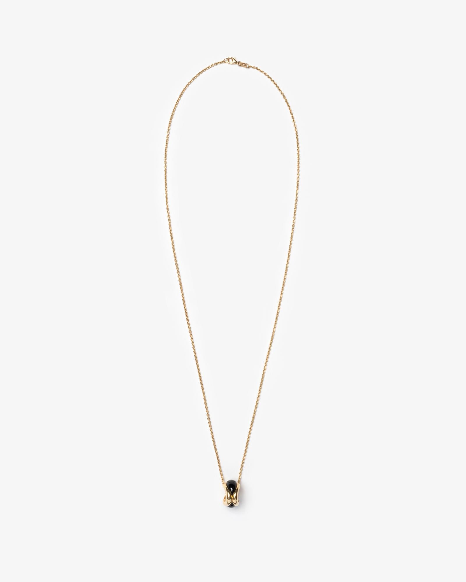 Taglio misto DILHAN Oro giallo etico 18k e onice lucida in vendita