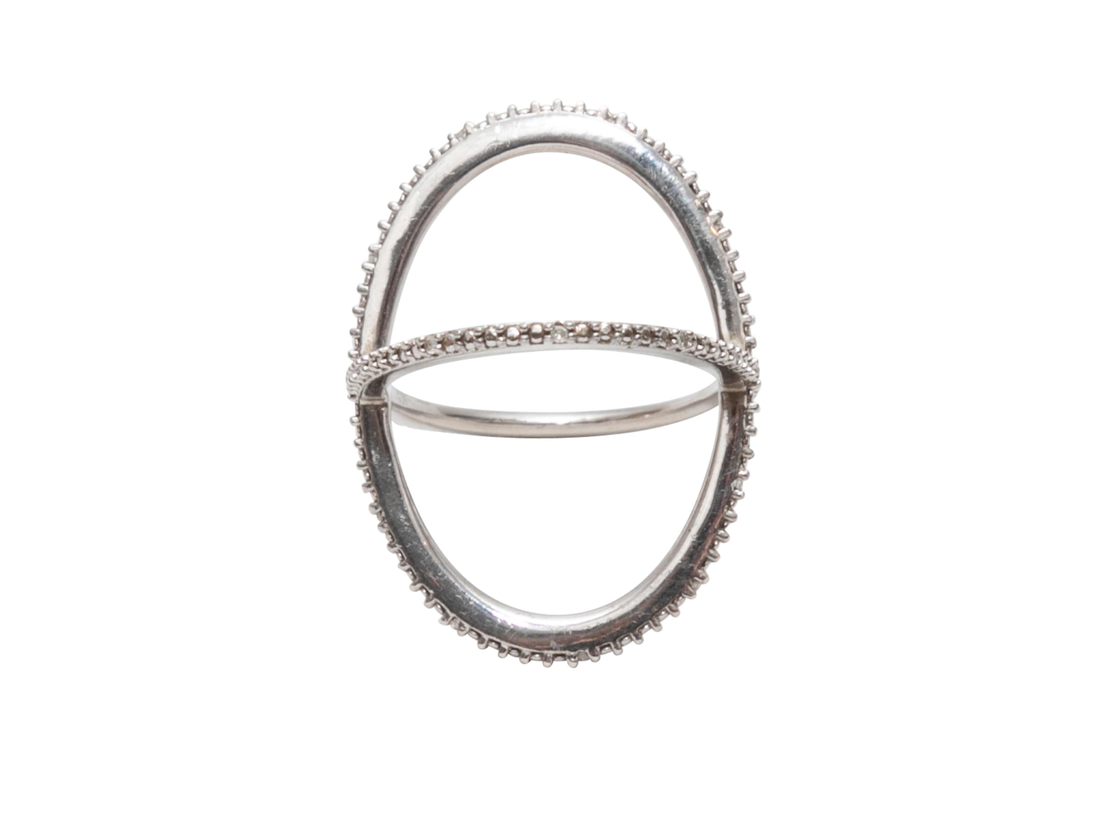 Pave diamond X ring by Eva Fehren. 1