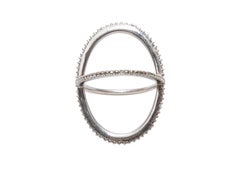 Eva Fehren Pave Diamond X Ring Size 6