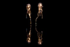18K Fairmined Gold, Traceable and Untreated Tourmalines, Dead Flower Earrings