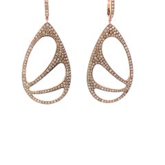 18K Fancy Earrings with Brown Diamonds
