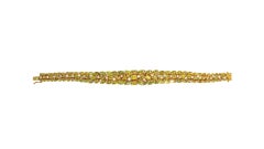18K Fancy Yellow Diamonds Gold Bracelet Leaf Shaped