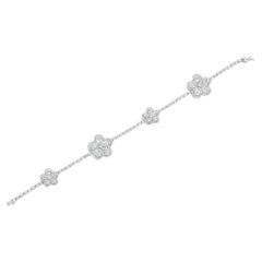 Pulsera de tenis multiforma Flor 18K 3,75 ct.