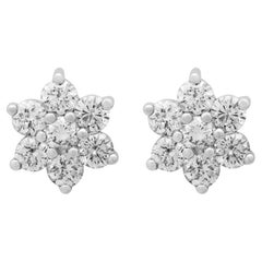 18 Karat Blumenstecker mit VS-Diamanten besetzt
