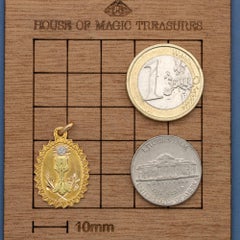 18K French Chalice & host pendant - rare Antique Catholic charm - Religious