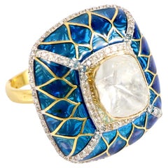 18K French Enamel Ring 0218