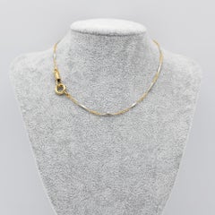 18K French solid gold watch chain - unique Antique Necklace - 13.98 Inch - 8.1gr