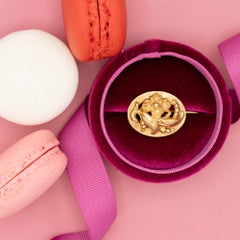 18k French Victorian brooch - Napoleon III Brooch - solid yellow gold antique