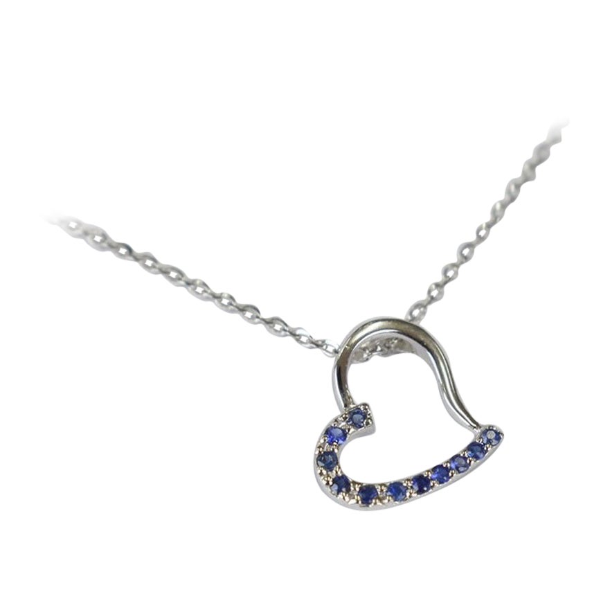 Enamel Gold Heart Charm Necklace at 1stDibs