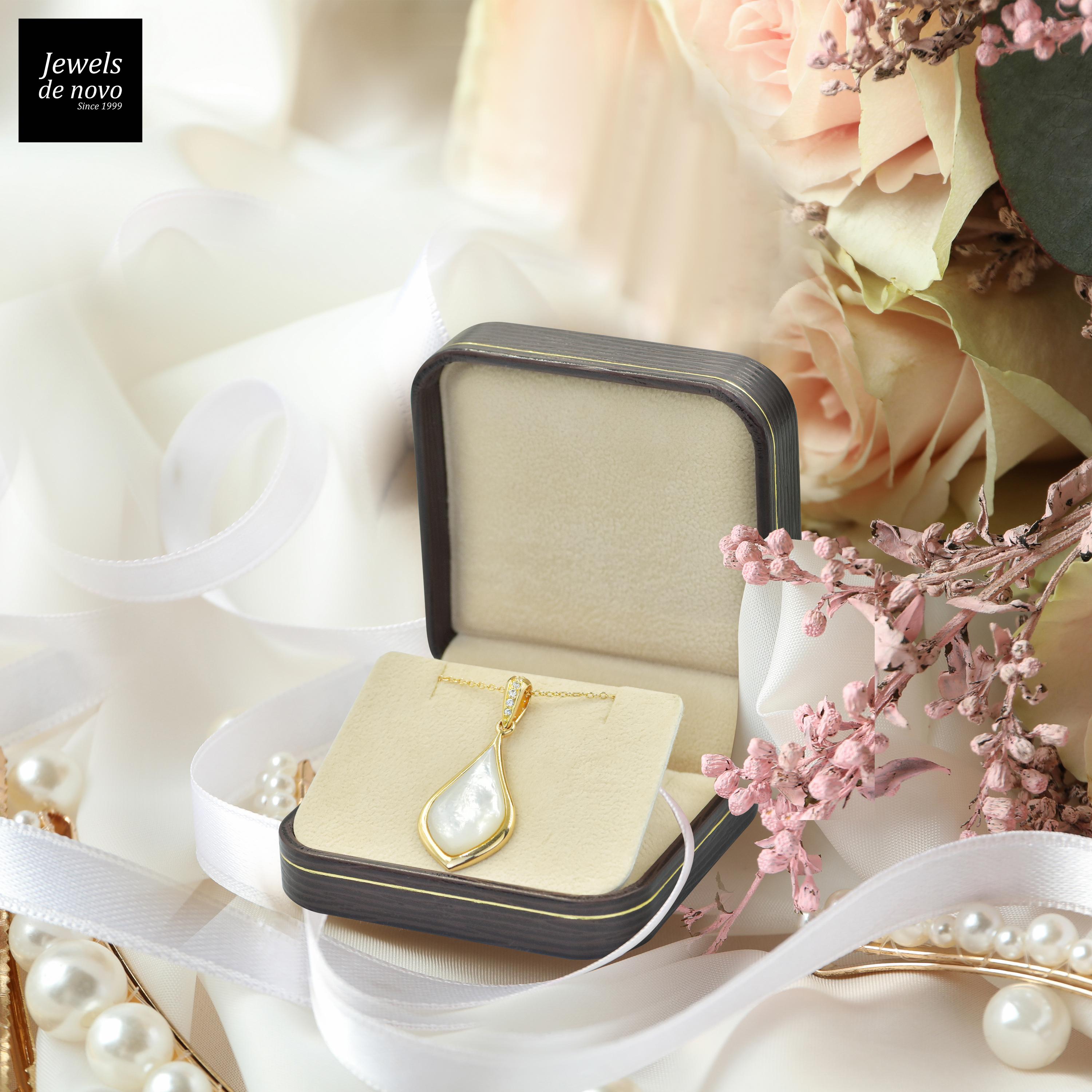 Boucles d'oreilles en goutte en or 18 carats remplies d'or véritable, onyx rose et coquillage de zircon naturel en vente 3