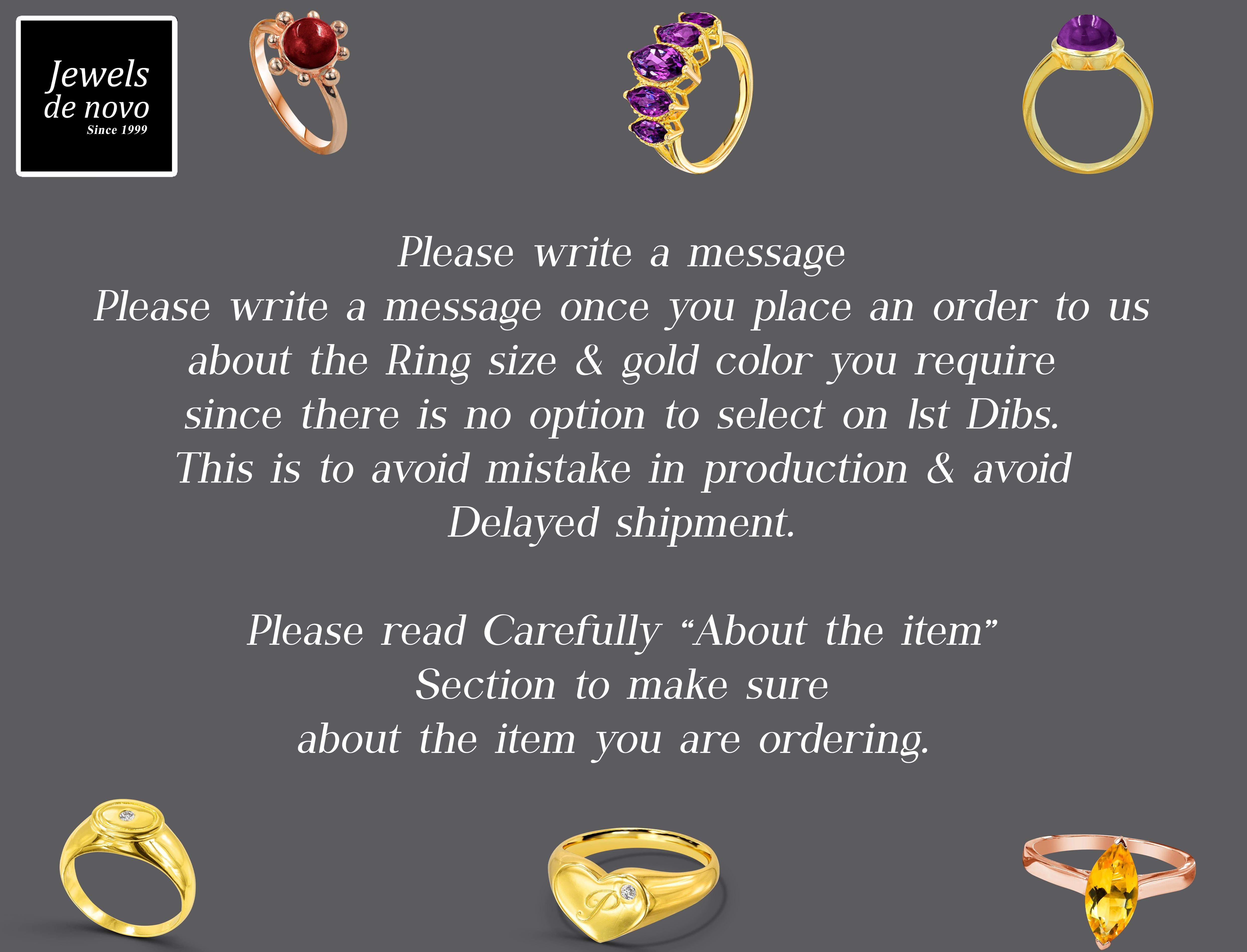 For Sale:  18K Genuine Gold Filled Natural 0.035 Carat Diamond Signet Ring 8