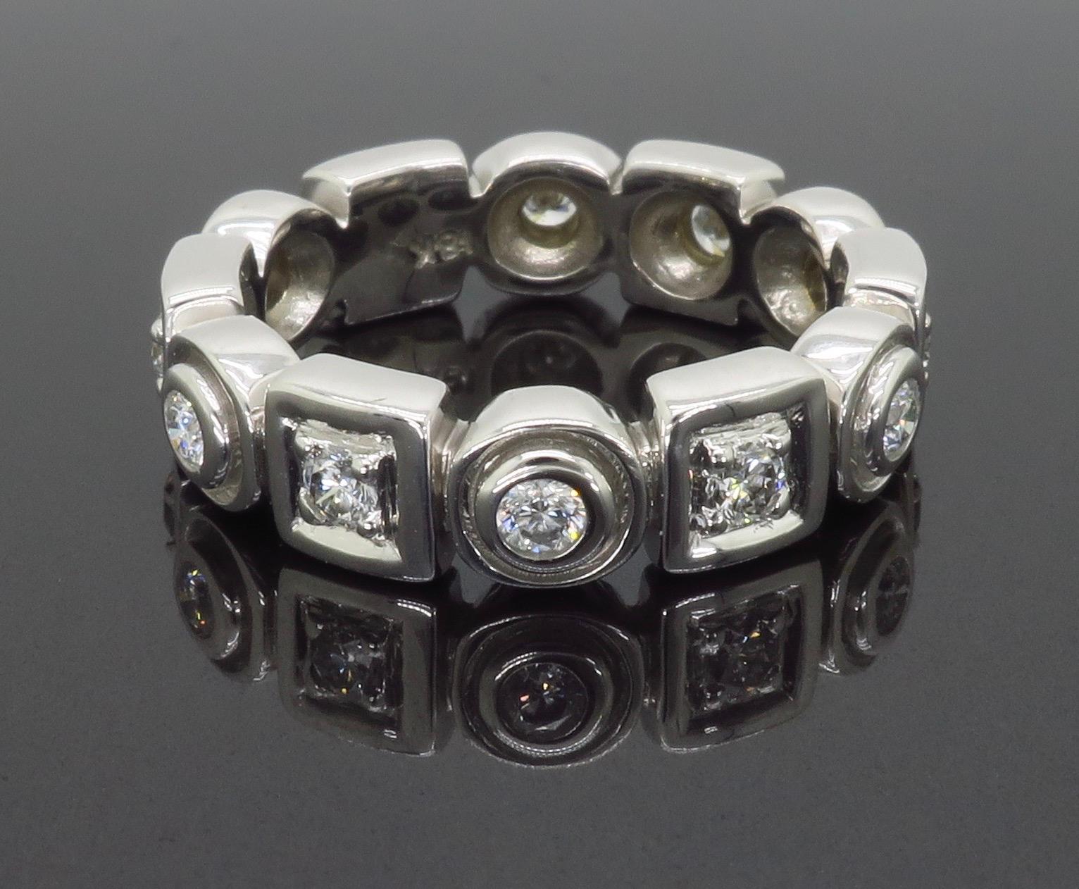 18k Geometric Diamond Ring 1