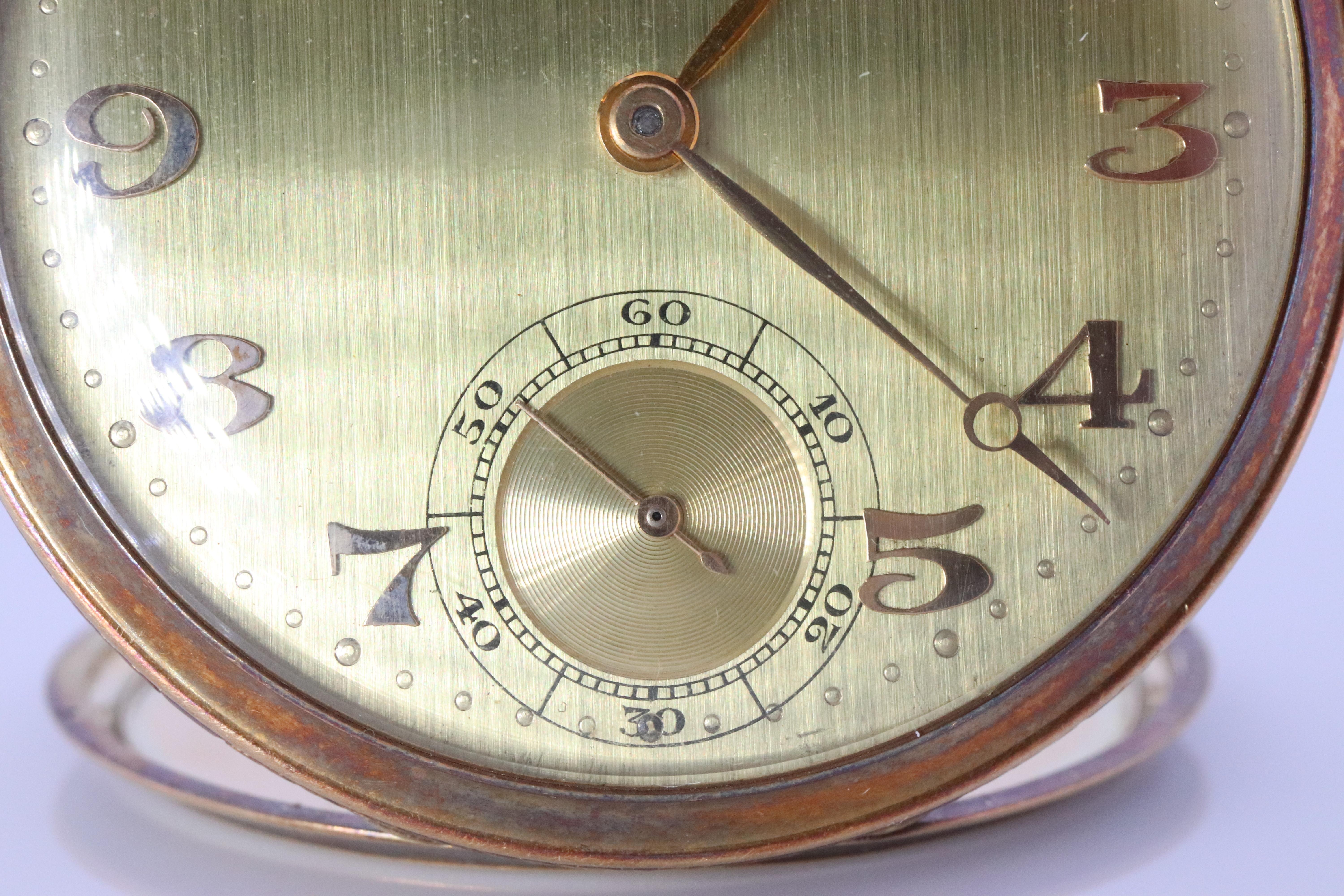 18k Golay Fils & Stahl Pocket Watch. Antique 750 YG Golay Ornate 43mm For Sale 1