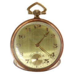 18k Golay Fils & Stahl Pocket Watch. Antique 750 YG Golay Ornate 43mm
