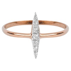 18 Karat Gold 0,05 Karat Diamant- Spikey-Ring für ihr