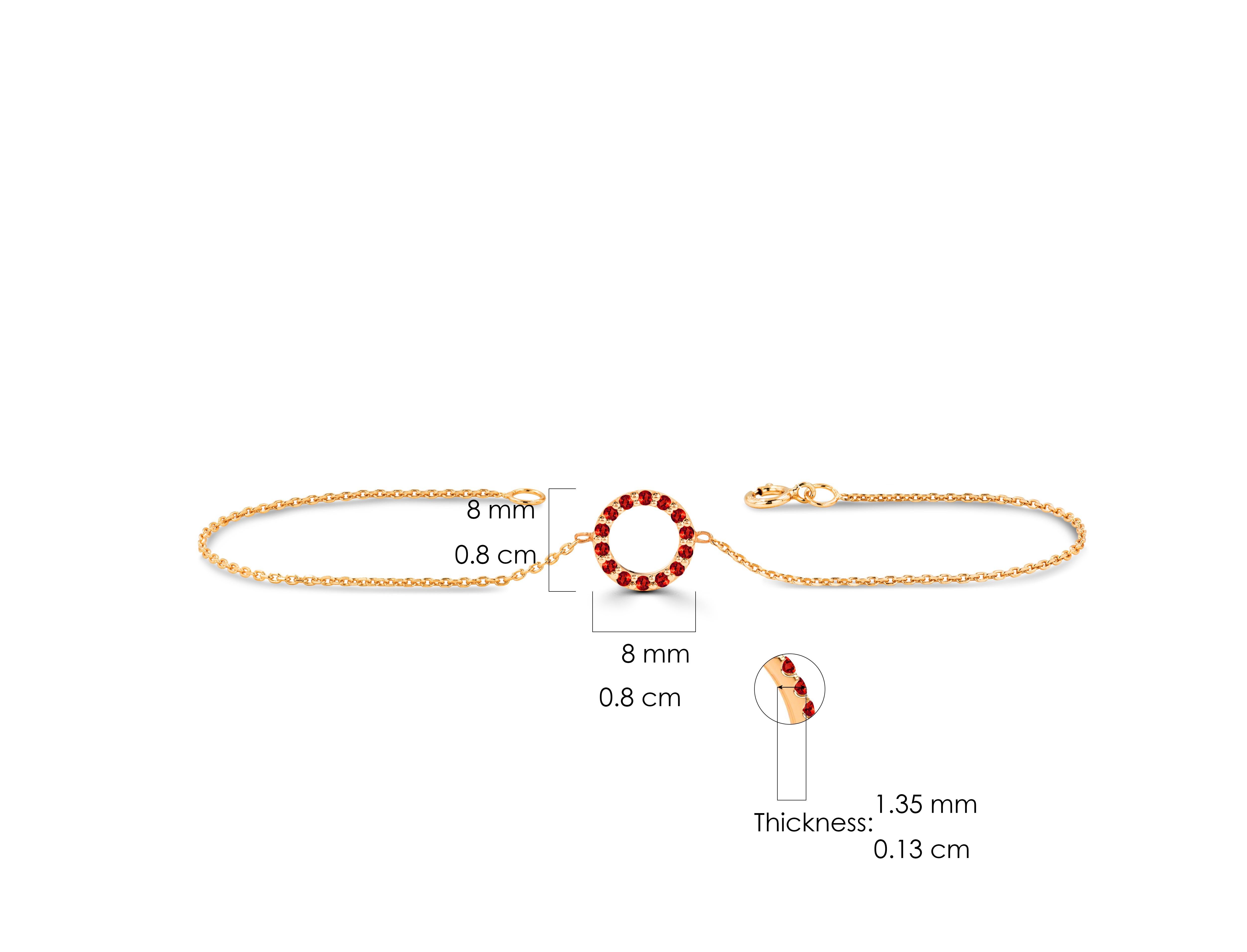 Bracelet en or 18 carats avec rubis, émeraude, saphir bleu et pierre précieuse de 0,10 carat  en vente 2