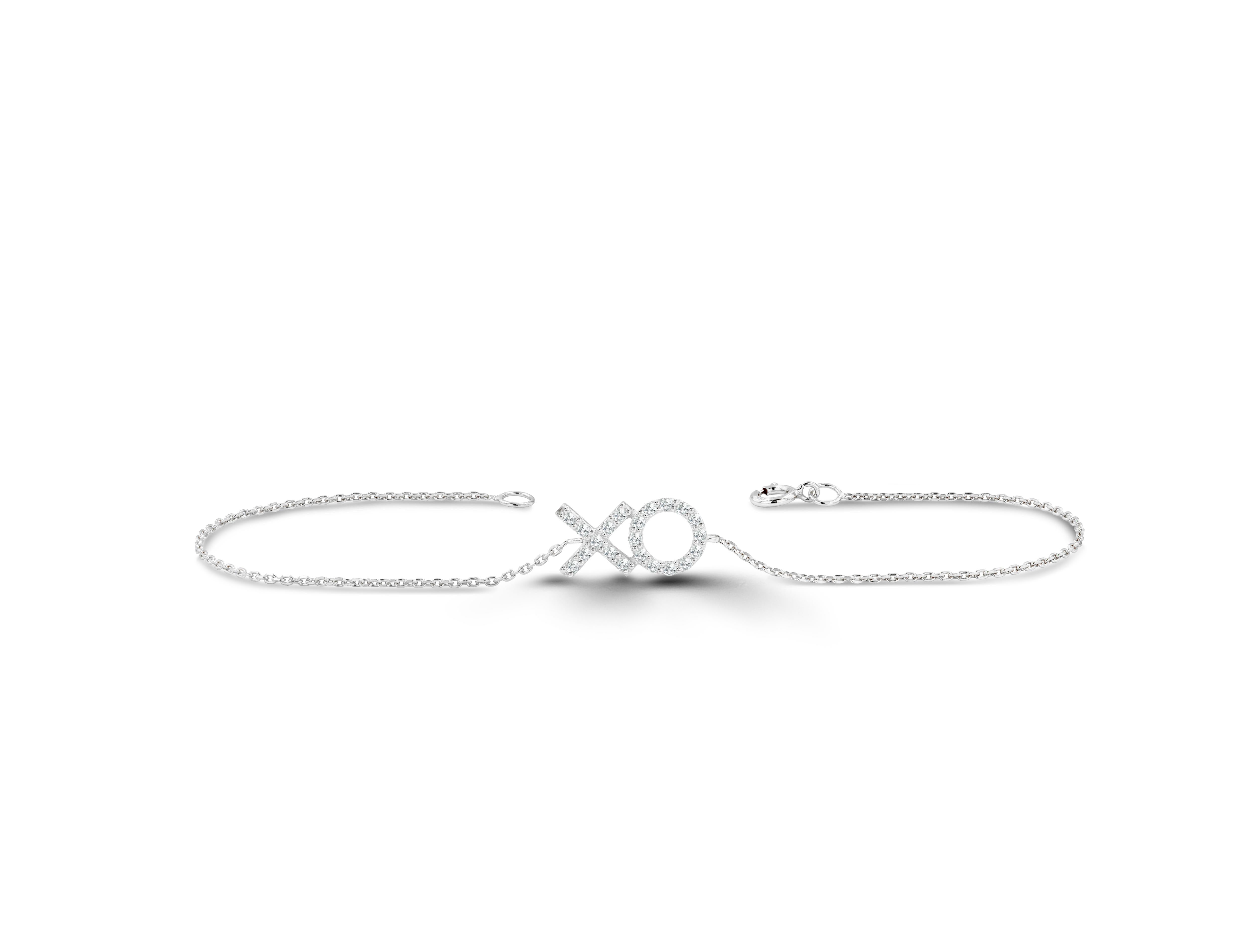 XO Friendship-Armband, 18 Karat Gold 0,2 Karat Diamant  (Rundschliff) im Angebot