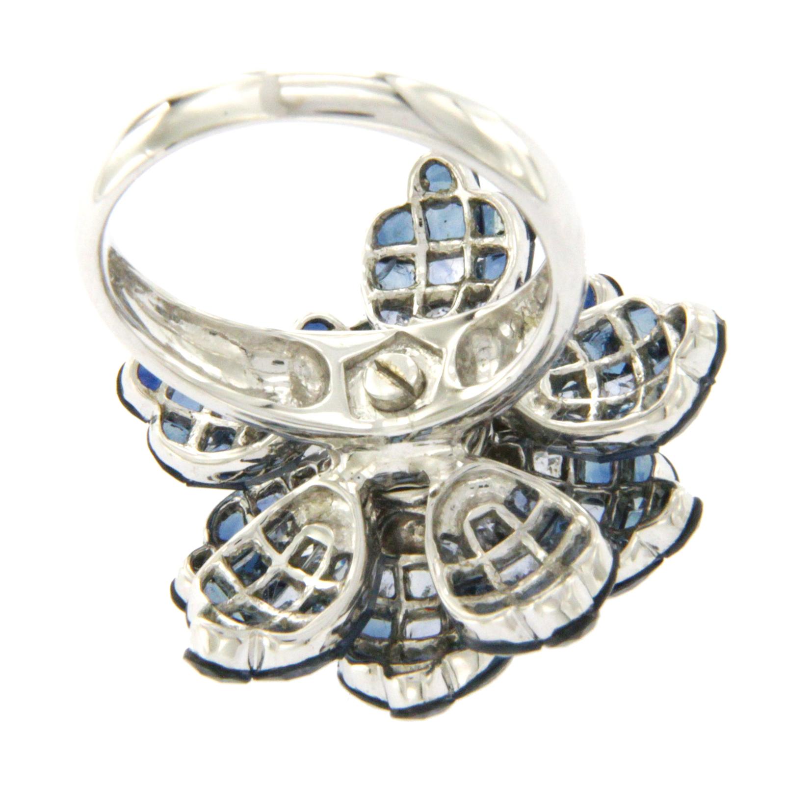vintage sapphire flower ring