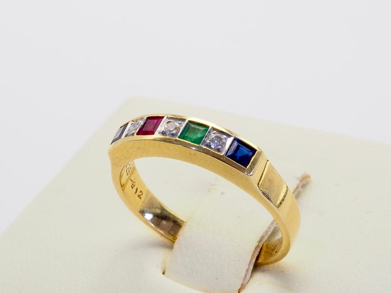 Bague Jonc Or Blanc 18 Carats 7,7g Avec Diamants - Neuve Avec Certificat