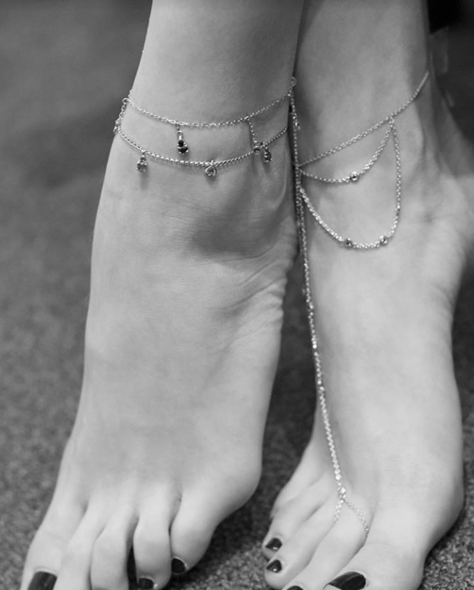 blue sapphire anklet