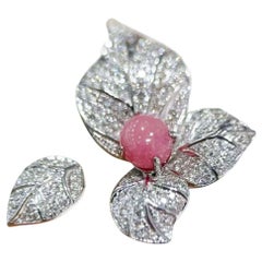 Floral Bloom Conch Pearl 
Diamond Ring