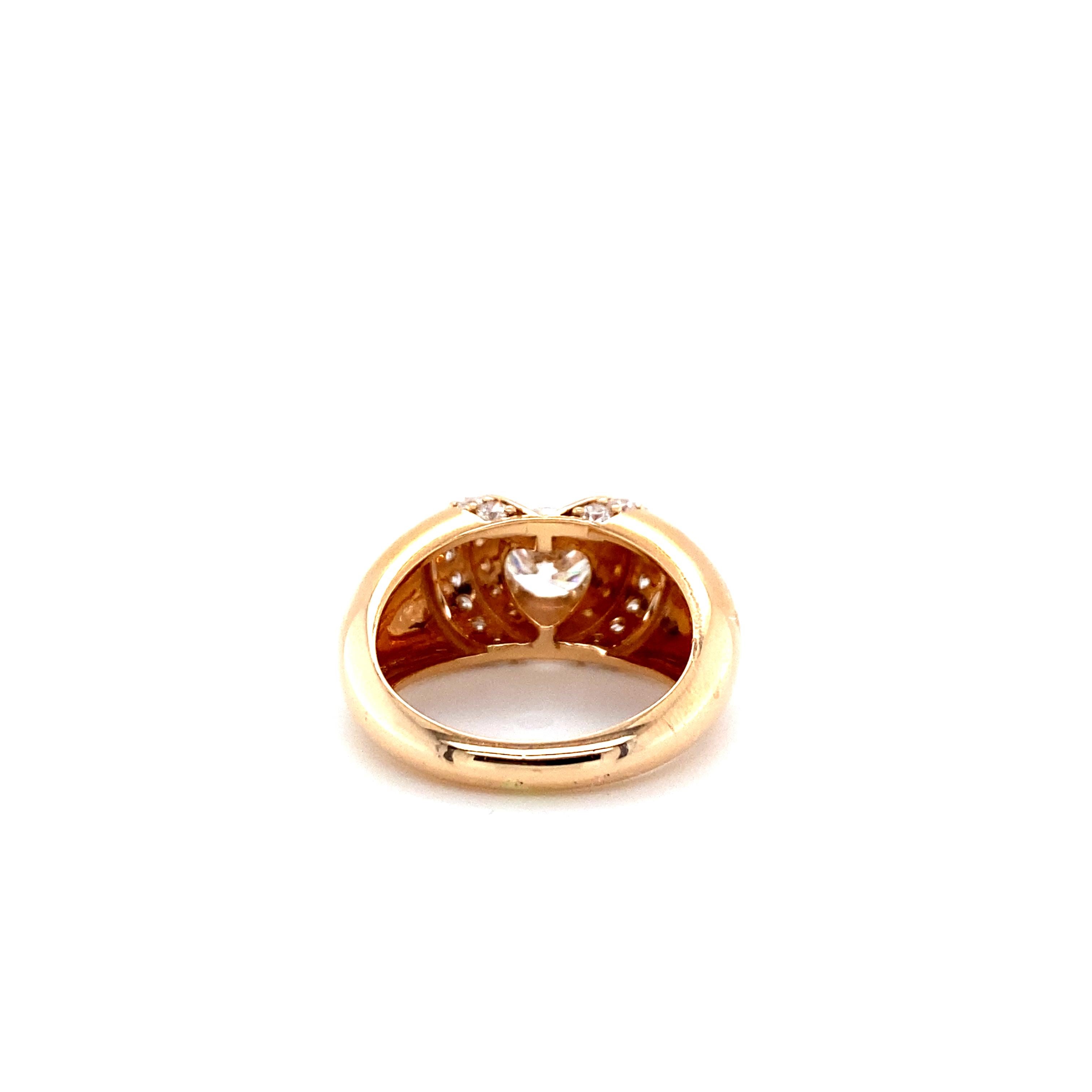18k Gold 1 Carat Diamond Ring In Excellent Condition For Sale In Las Vegas, NV