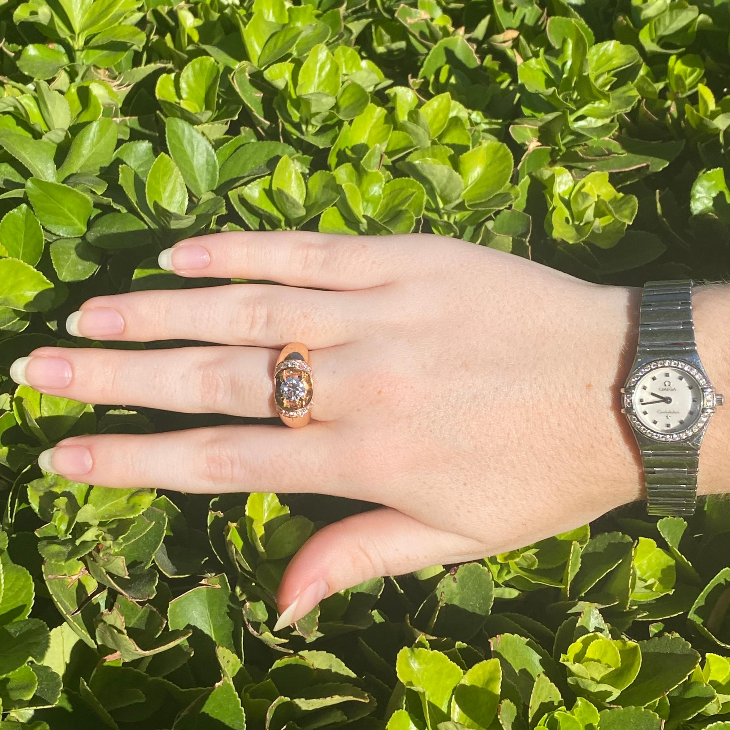 18k Gold 1 Carat Diamond Ring For Sale 3