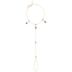 Alessa Ruby Paradise Hand Chain 18 Karat Rose Gold Paradise Collection