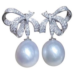 【Crown Radiance】Gala Ribbon Aurora South Sea Pearl Earrings