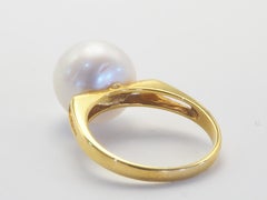 18k Gold 11 mm South Sea Pearl Solitaire Ring