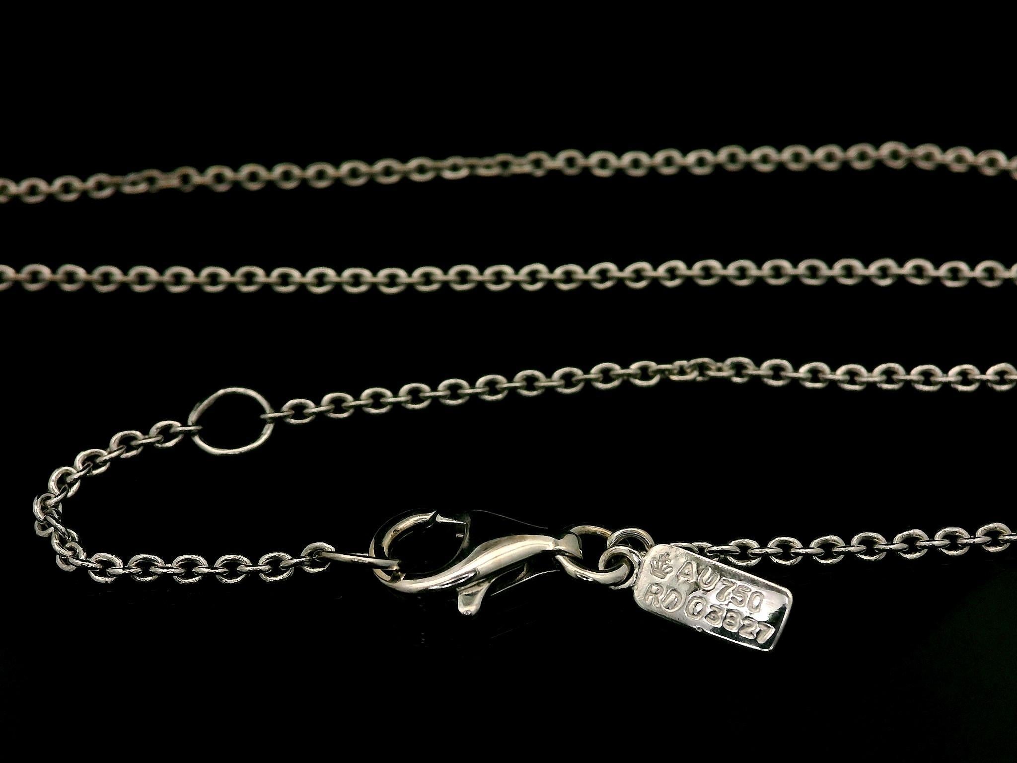 Collier ajustable en or 18k avec pendentif Slide couvert de diamants ronds de 1,12 ct Pave Pour femmes en vente